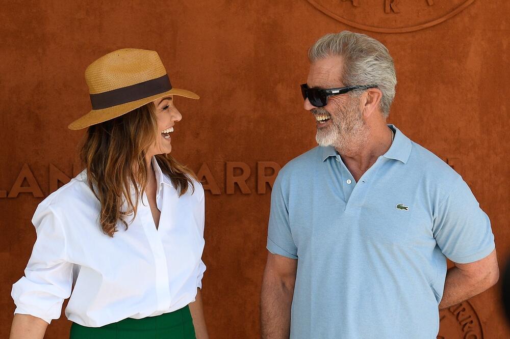 Nađa Fares i Mel Gibson na Rolan Garosu