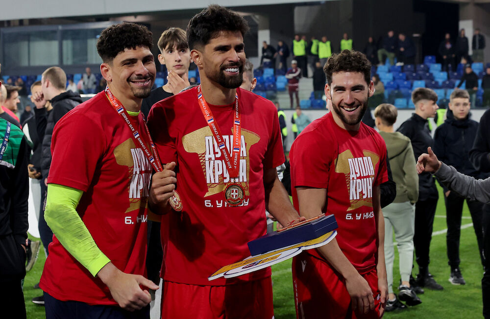 Mateus, Rodrigao i Nair Tiknizjan slave osvajanje Kupa Srbije 2026. godine