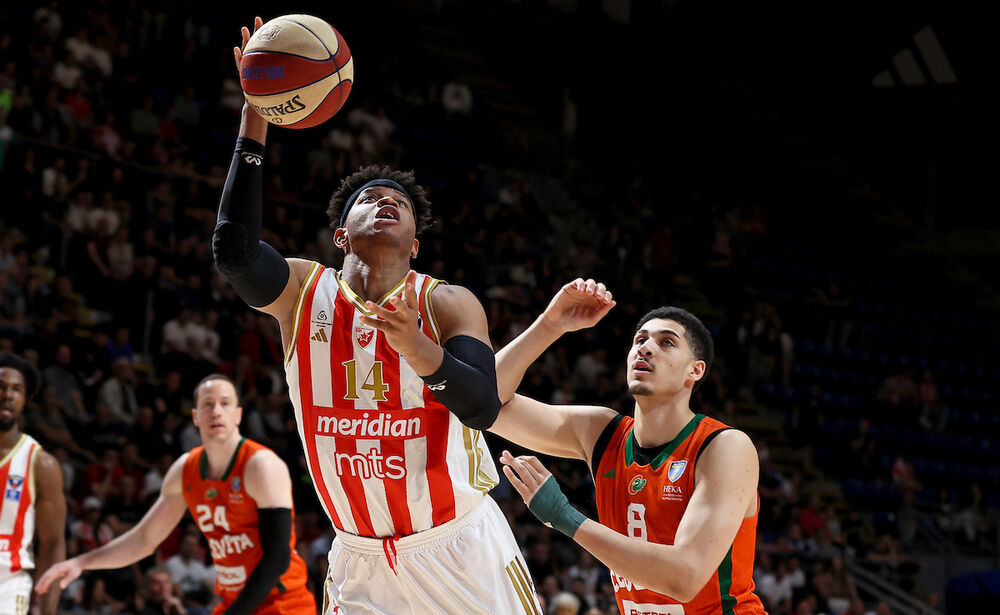 Detalj sa majstorice četvrtfinala ABA lige u sezoni 2025/26 između Crvene zvezde i Cedevita Olimpije