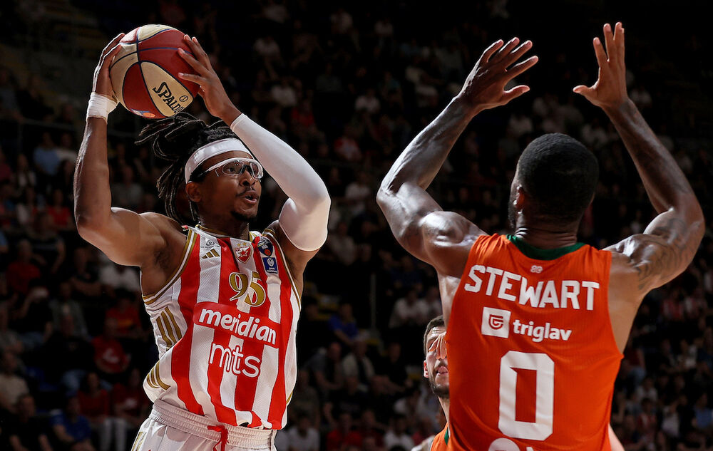 Detalj sa majstorice četvrtfinala ABA lige u sezoni 2025/26 između Crvene zvezde i Cedevita Olimpije
