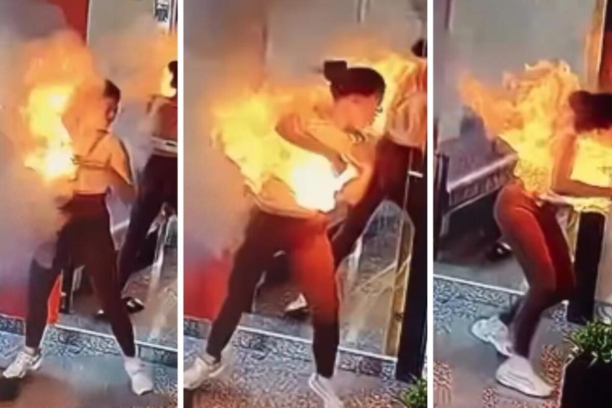 (VIDEO) Ženi se zapalio punjač u torbi