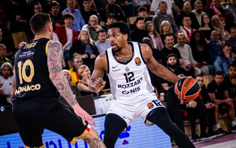 Sterling Braun na utakmici Monaka i Partizana u sezoni 2025/26 Evrolige
