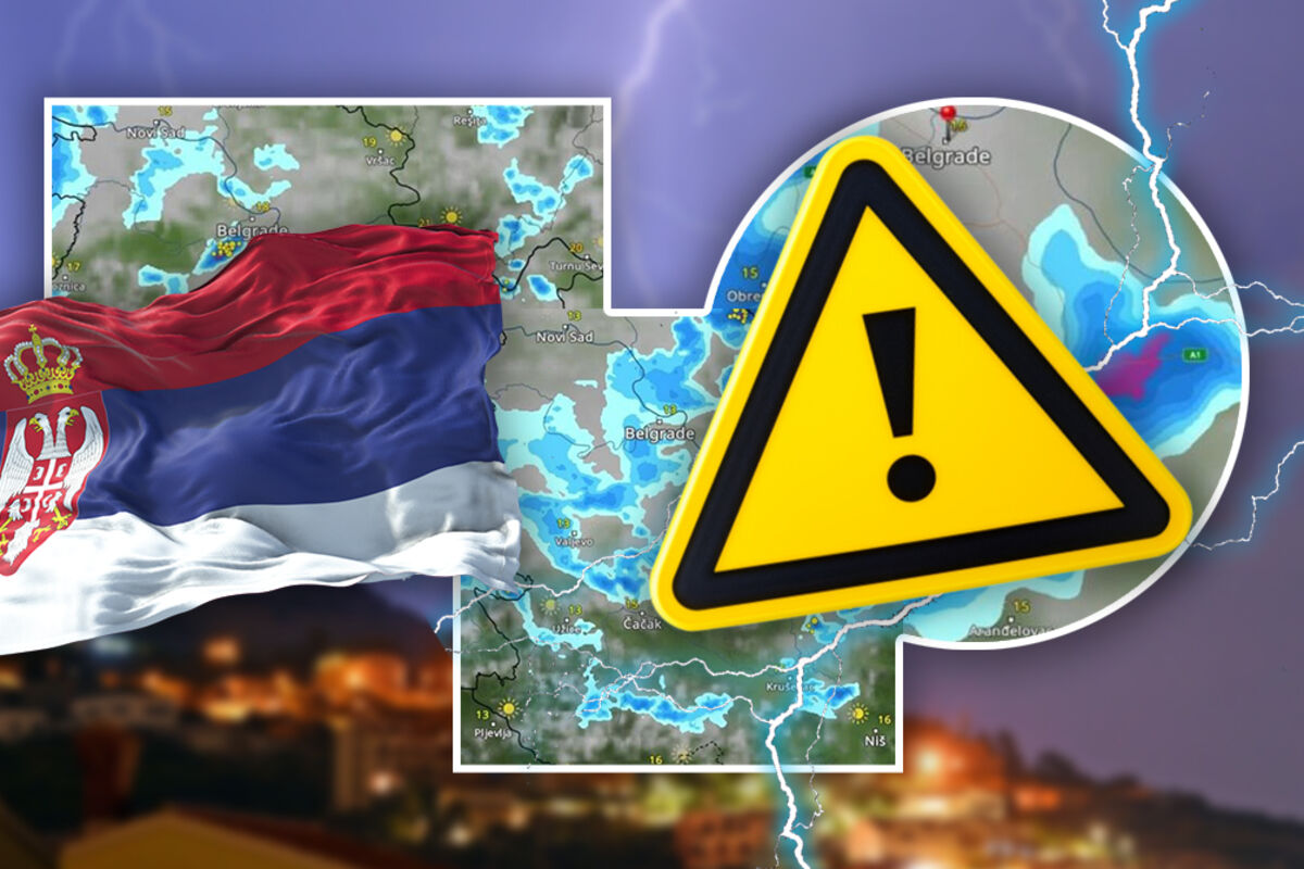 Neviđeni potop stiže u Srbiju - grmljavina, grad i pljuskovi