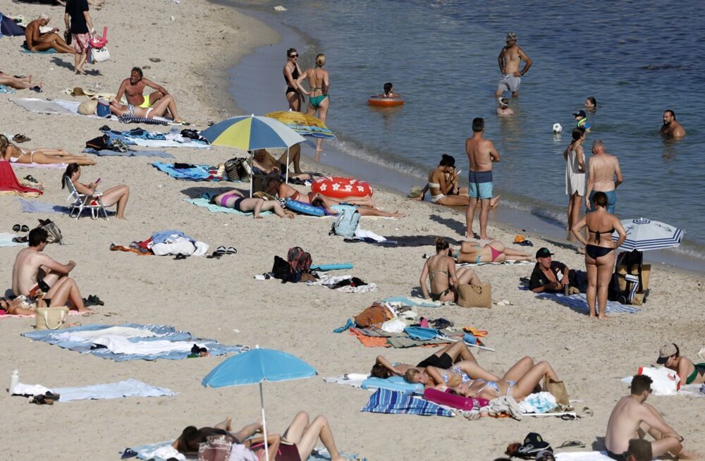 Toplotni talas, Vrućina, Visoke temperature, Leto, Francuska, Plaža, More