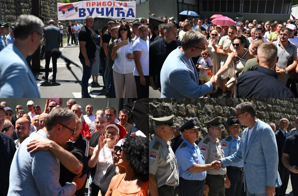 Vučić u Novoj Varoši: Razgovara sa meštanima, ponudio rešenja; Građani skandirali "Aco, Srbine" FOTO/VIDEO