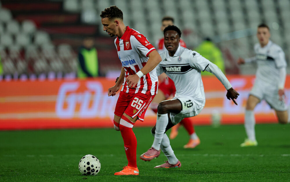 FK Crvena zvezda, Strahinja Eraković, FK Partizan, Demba Sek, Superliga Srbije, 178. večiti derbi, Večiti derbi
