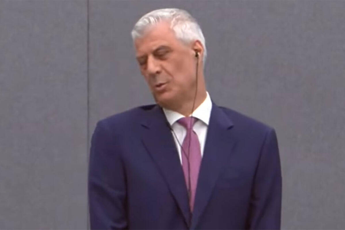Reakcija Hašima Tačija nakon izricanja presude