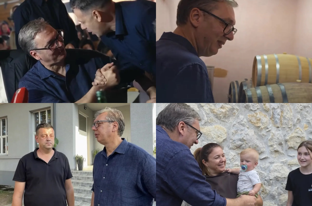 Vučić razgovarao sa narodom u Podunavskom okrugu; Posetio manastire; Pecao, bio na pijaci... FOTO/VIDEO