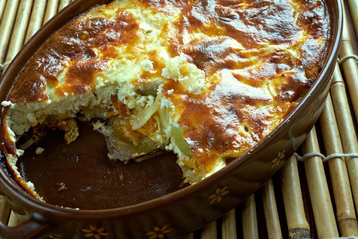 Recept za zapekanku sa krompirom, mesom i sirom