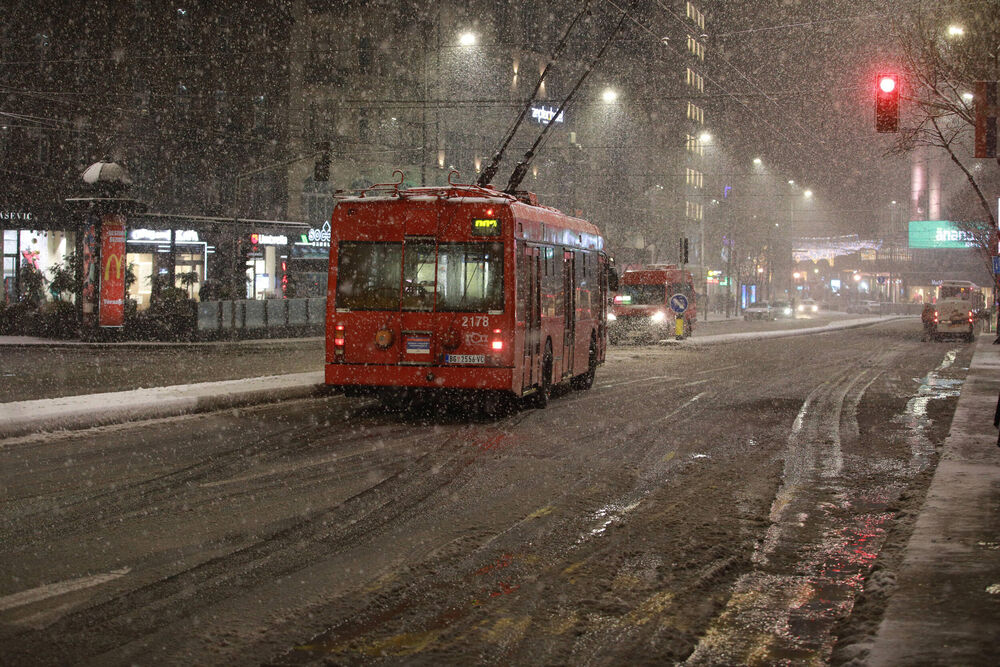 Sneg, zima, beograd, Saobraćaj, Ulice Beograda