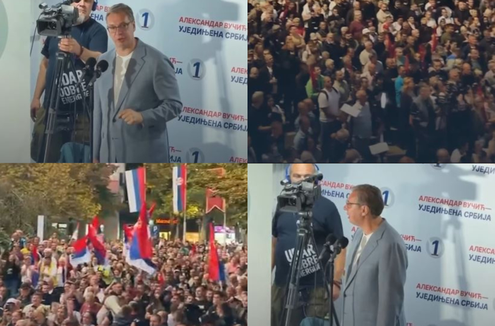 Vučić na velikom skupu u Valjevu: "Hvala vam na veličanstvenom dočeku"; "Idemo da ih pobedimo ubedljivo"