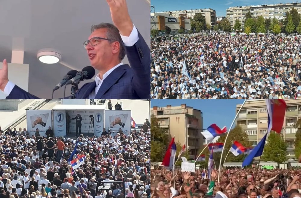 Vučić u Leskovcu; Dočekao ga veliki broj ljudi; "Ja sam sluga svog naroda"; "Narodna volja će biti odbranjena"