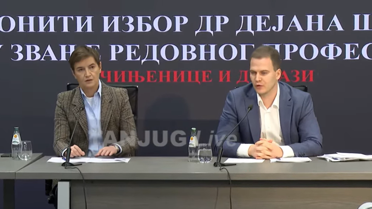 Brnabić i Jakšić: Kandidat Studentske liste za premijera nema uslove za redovnog profesora