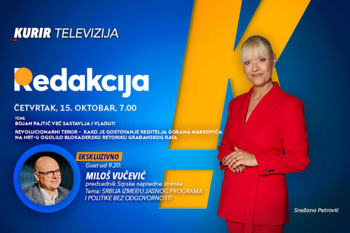 Emiisja "Redakcija" u čevrtak, 15, oktobar 2026. godine
