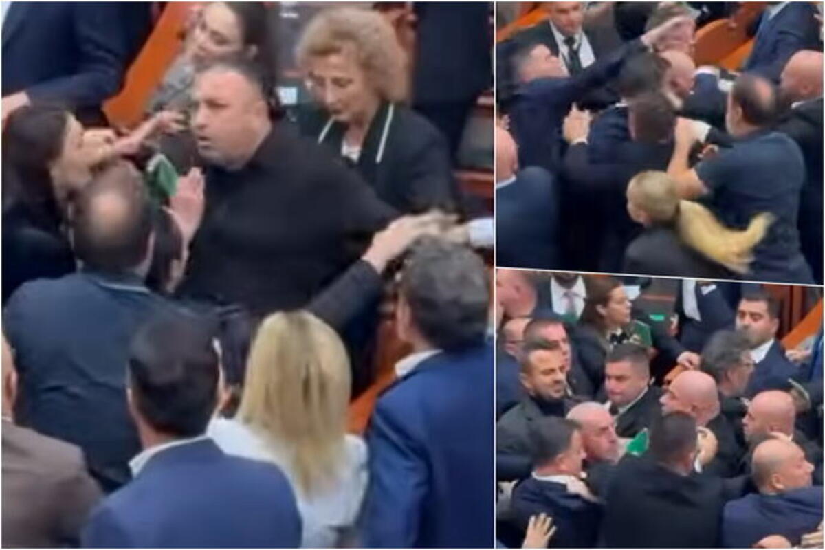 Tuča u albanskom parlamentu