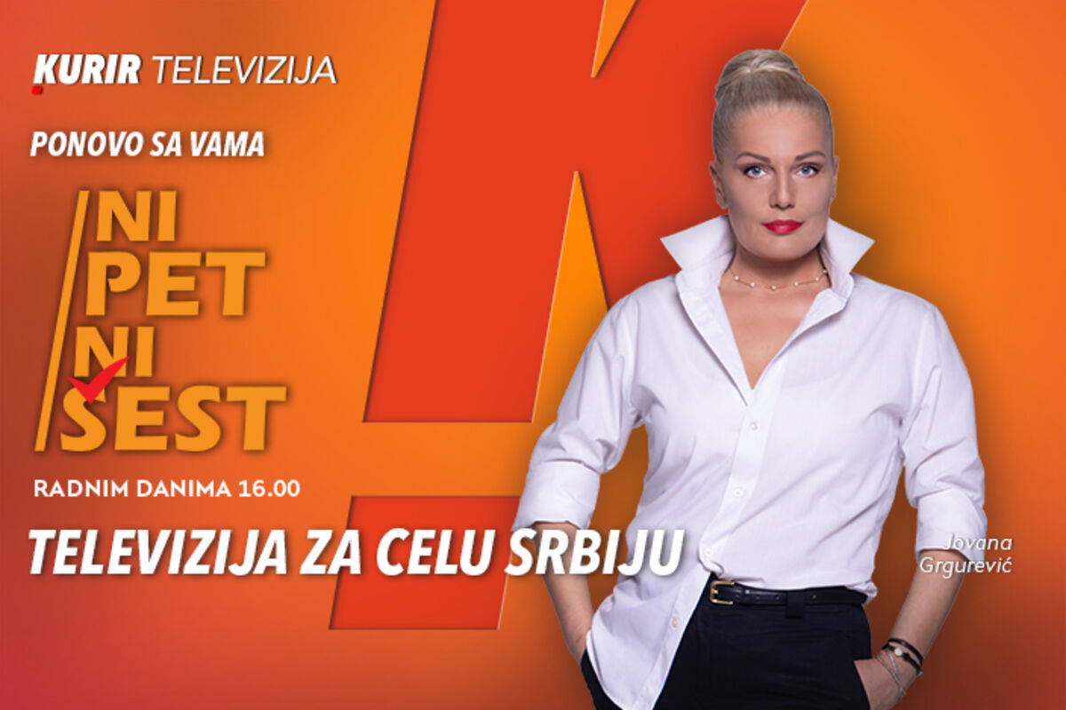 EMISIJA “NI 5 NI 6” I JOVANA GRGUREVIĆ PONOVO NA KURIR TELEVIZIJI - od ponedeljka, 2. novembra, svakog radnog dana