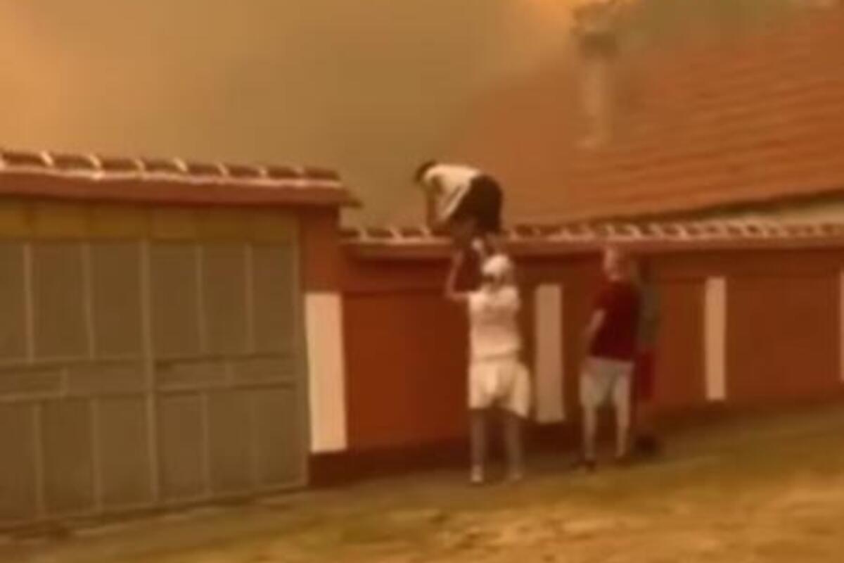 Ljudi skaču preko ograda zbog požara u Grebencu