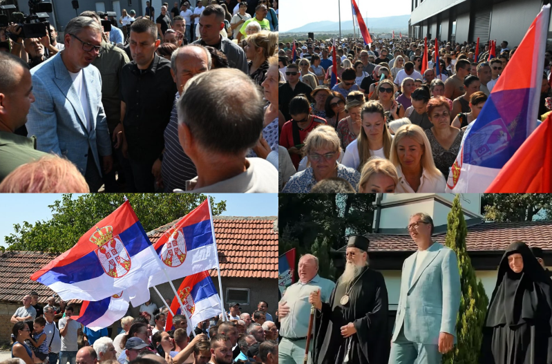 Vučić posetio Pčinjski okrug; Dočekao ga veliki broj ljudi; Razgovarao sa narodom i rešavao probleme VIDEO