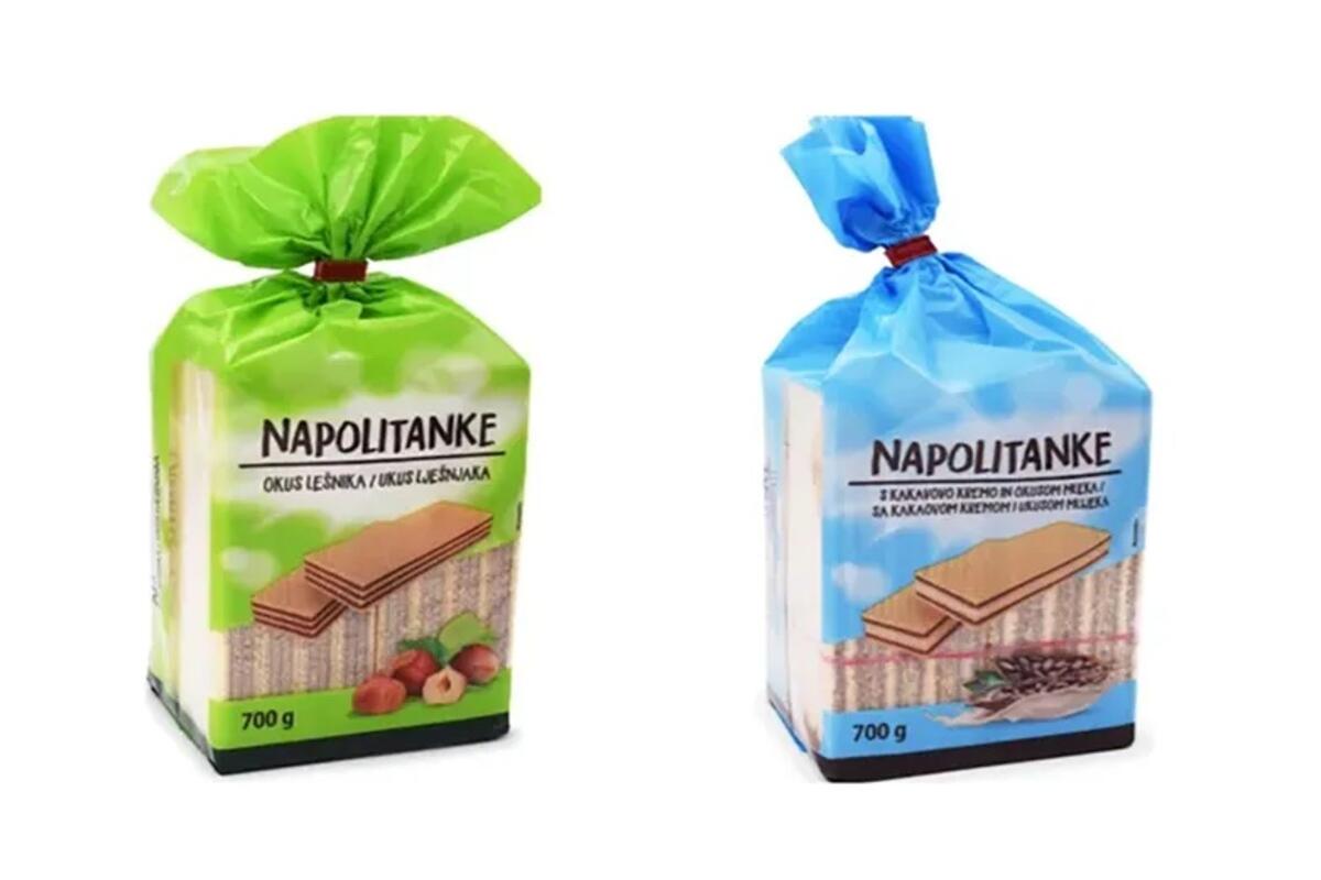 Povlače se "Napolitanke sa ukusom lešnika" od 700 g u Hrvatskoj